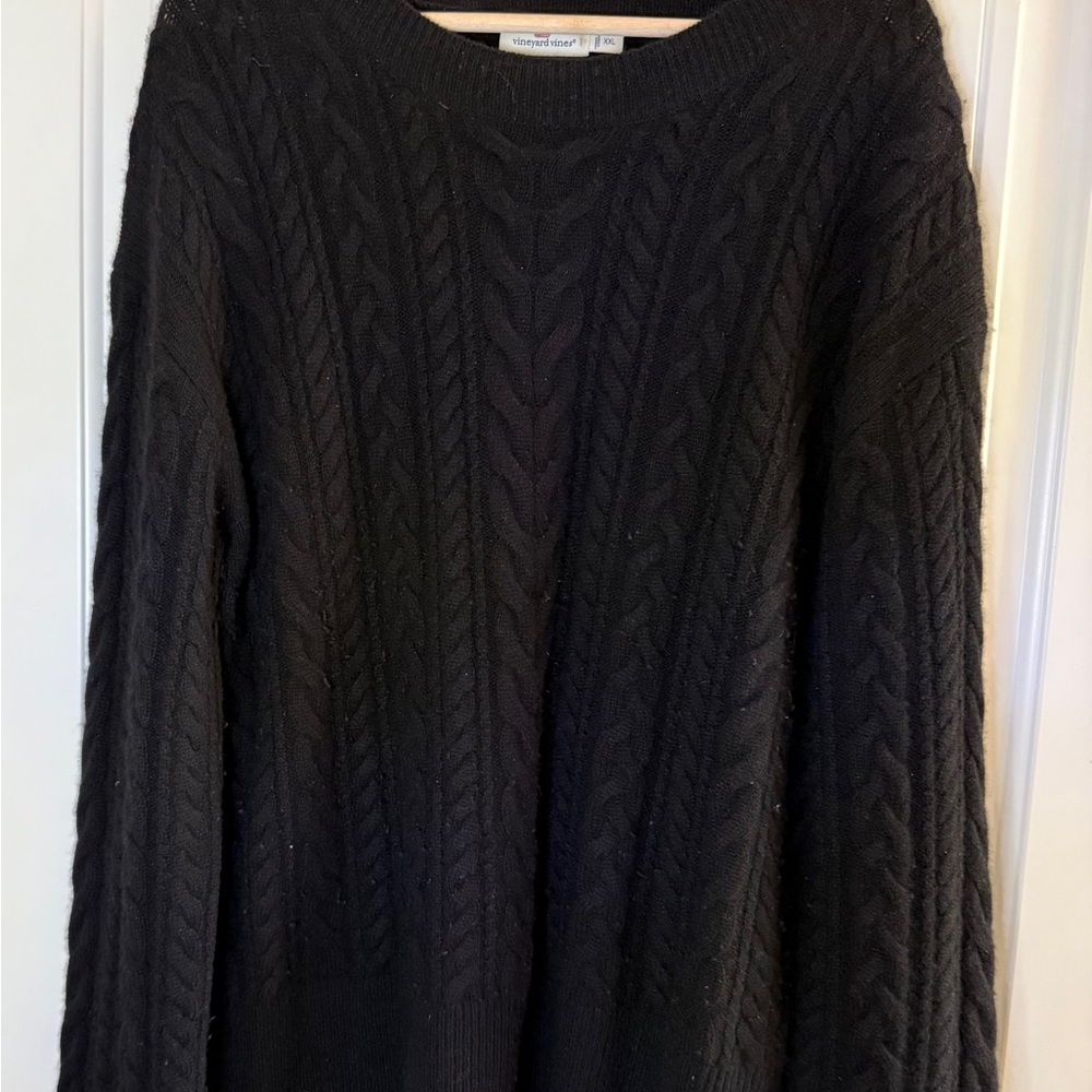 Vineyard Vines Women’s Black Cable Knit Sweater